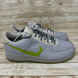 Nike Air Force 1 Low Volt Swoosh CD0888-002 Grey Low Top Sneakers Men's Size 12